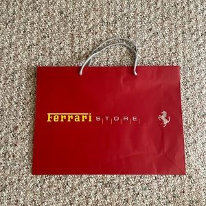 Ferrari gift bag for sale in red.